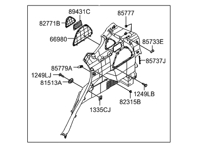 Hyundai 85730-4Z320-NBC Trim Assembly-Luggage Side LH