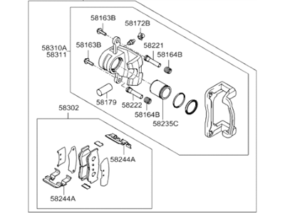Hyundai Santa Fe Brake Caliper Bracket - 58230-2B010