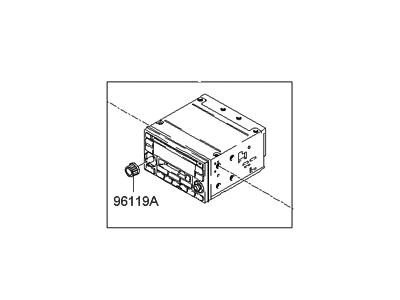 Hyundai 96180-2E100 Radio Assembly-Electronic Tune Radio(Radio+Cass+Cd+M