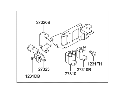 Hyundai Accent Ignition Coil - 27301-22600