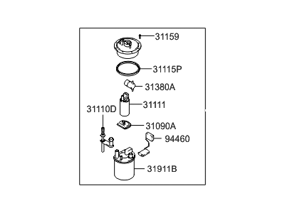Hyundai 31110-2D501 Fuel Pump & Sender Module Assembly