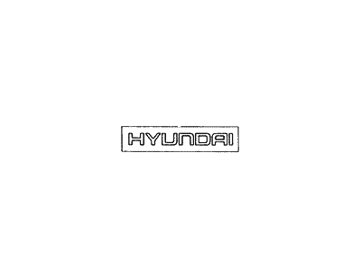 1992 Hyundai Elantra Emblem - 86331-28500-GN