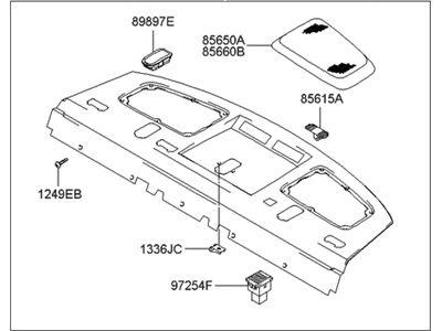 Hyundai 85610-3D500-LK Trim Assembly-Package Tray