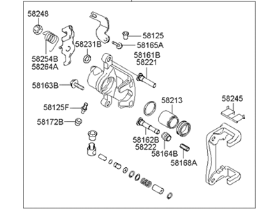 Hyundai 58310-2CA20 Caliper Kit-Rear Brake,LH