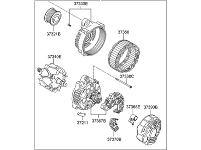 Hyundai 37300-25201-RM Reman Alternator Assembly