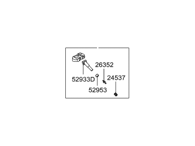 Hyundai Santa Fe XL TPMS Sensor - 52940-A4100