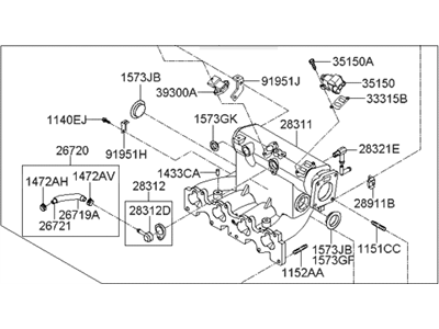Hyundai 28310-23980 Manifold Assembly-Intake