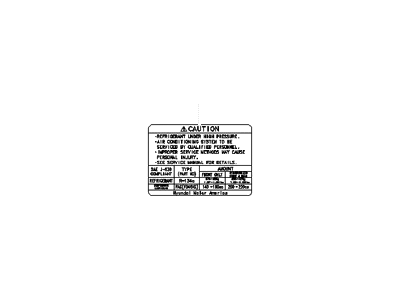 Hyundai 97699-2B000 Label-Refrigerant