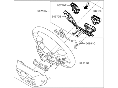 Hyundai 56100-C2910-TGG Steering Wheel Assembly