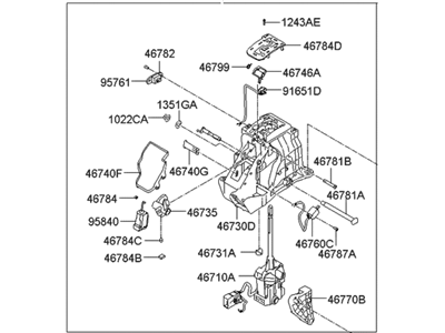 Hyundai 46700-3M620 Lever Assembly-Automatic Transmission