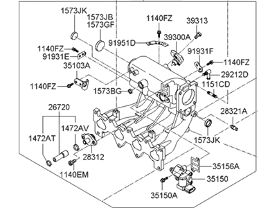 2007 Hyundai Accent Intake Manifold - 28310-26970