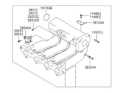 Hyundai 28310-22701 Manifold Assembly-Intake