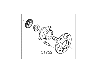 Hyundai 52730-2G300 Rear Wheel Hub And Bearing Assembly