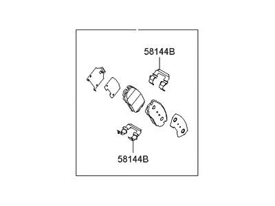 Hyundai 58101-3LA10 Front Disc Brake Pad Kit