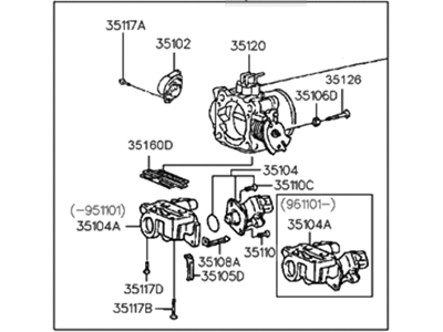 Hyundai 35100-35410 Body Assembly-Throttle