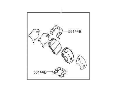 Hyundai 58101-3KA31 Front Disc Brake Pad Kit