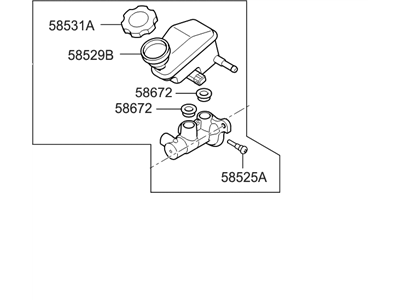 Hyundai Azera Brake Master Cylinder - 58510-3V500