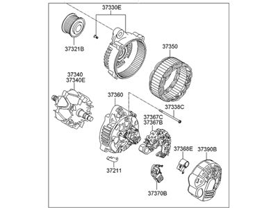 Hyundai 37300-25301-RM Reman Generator Assembly