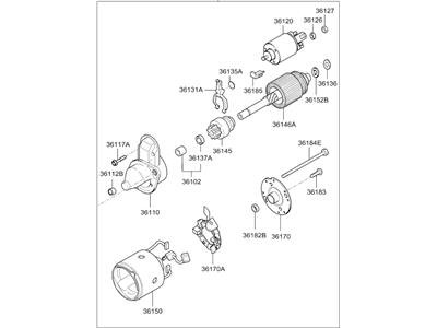 Hyundai 36100-22860-RM Reman Starter Assembly