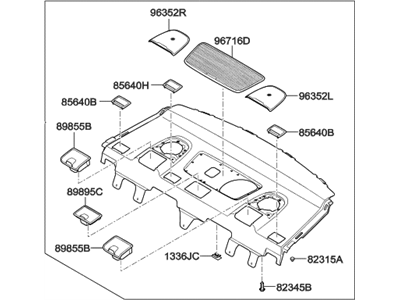 Hyundai 85610-3V091-HZ Trim Assembly-Package Tray