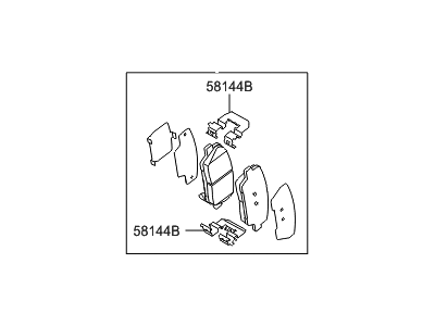 Hyundai S5830-22MA0-0 Car Care Rear Disc Brak Pad Kit