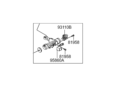 Hyundai 81910-3M010 Body & Switch Assembly-Steering & IGNTION