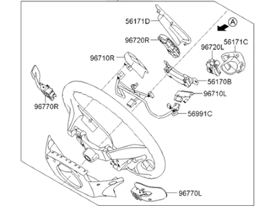 Hyundai 56110-3Q155-RAS Steering Wheel Assembly