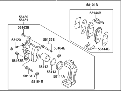 Hyundai 58110-2S500 Brake Assembly-Front,LH
