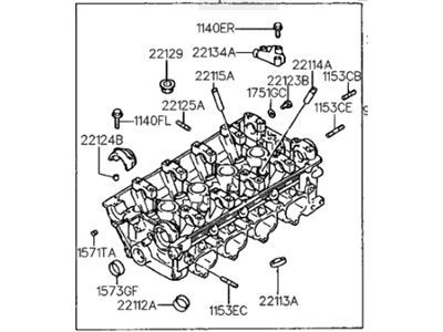 Hyundai 22100-33100 Head Assembly-Cylinder