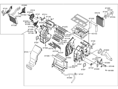 Hyundai 97205-0W005 Heater & Evaporator Assembly