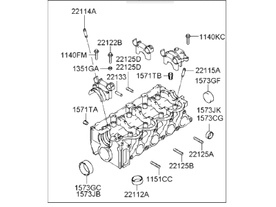 Hyundai 22100-22600 Head Assembly-Cylinder