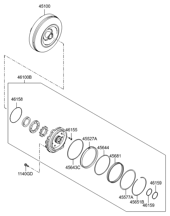 584113X000 Genuine Hyundai DRUMREAR BRAKE