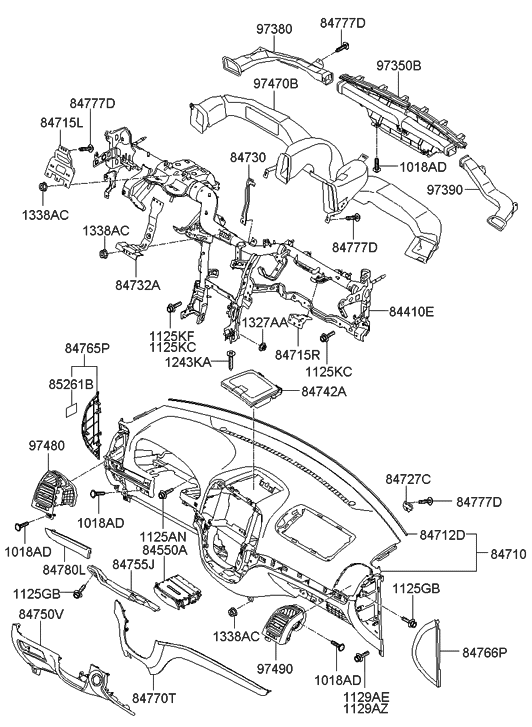 2015 Hyundai Veloster Crash Pad Hyundai Parts Deal
