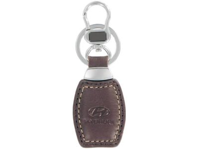 Hyundai 00402-24408 Genuine Brown Leather keychain