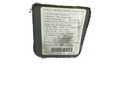 Hyundai 32450-37155 Label-Emission Control