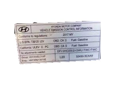 Hyundai 32450-3CAA9 Label-Emission Control