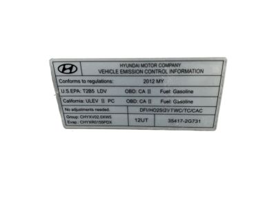 Hyundai 35417-2G731 Label-1