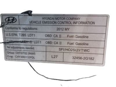 Hyundai 32456-2G182 Label-1