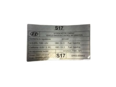Hyundai 32402-2EMA3 Label-Emission
