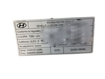 Hyundai 32450-2B590 Label-Emission Control
