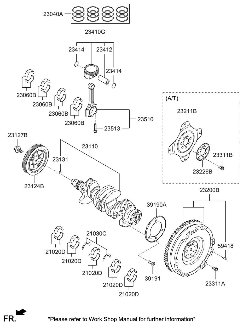 23200-2b570-genuine-hyundai-flywheel-dual-mass