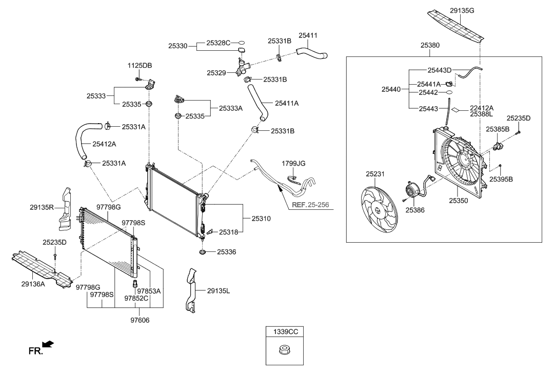 253861R140 Genuine Hyundai MOTORRADIATOR COOLING FAN