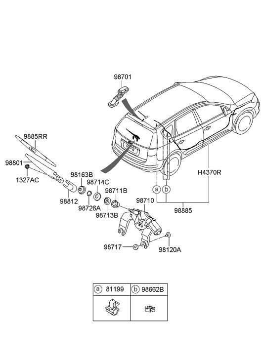 2009 Hyundai Elantra Touring Windshield WiperRear