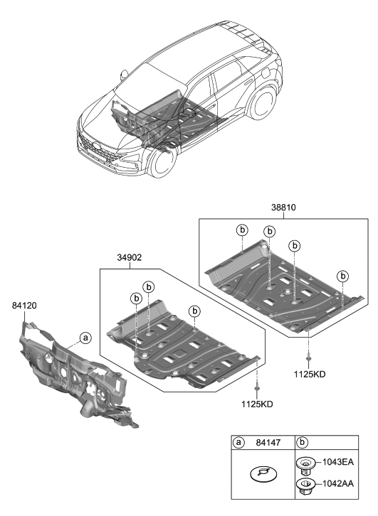 84120M5000 Genuine Hyundai Pad AssemblyIsolation Dash Panel