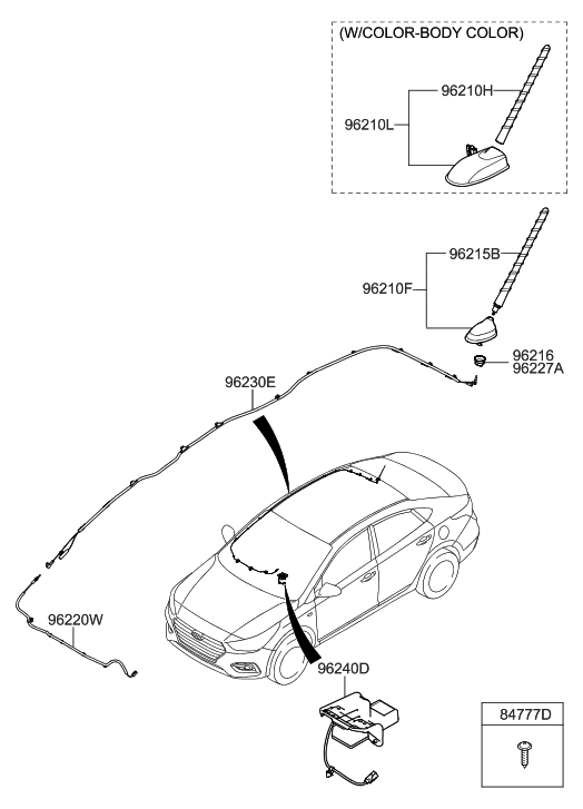 2018 Hyundai Accent Antenna Hyundai Parts Deal