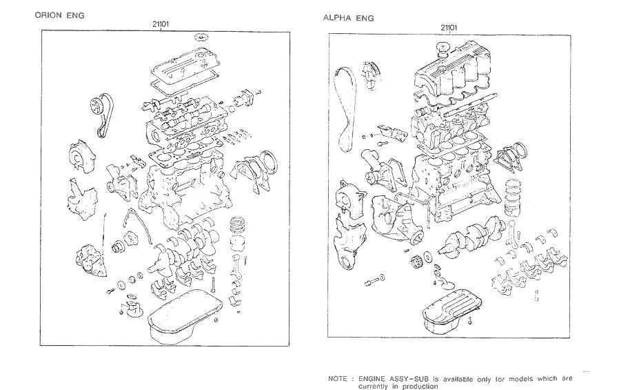 21101-22C01 Genuine Hyundai Engine Assembly-Sub