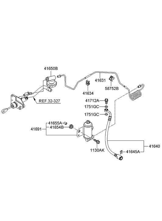 2009 Hyundai Santa Fe Old Body Style Clutch Master Cylinder