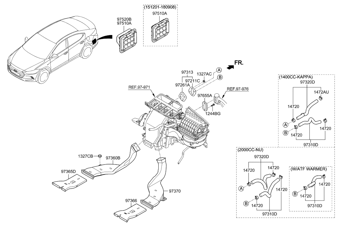 97311F3200 Genuine Hyundai HOSE ASSEMBLYWATER INLET