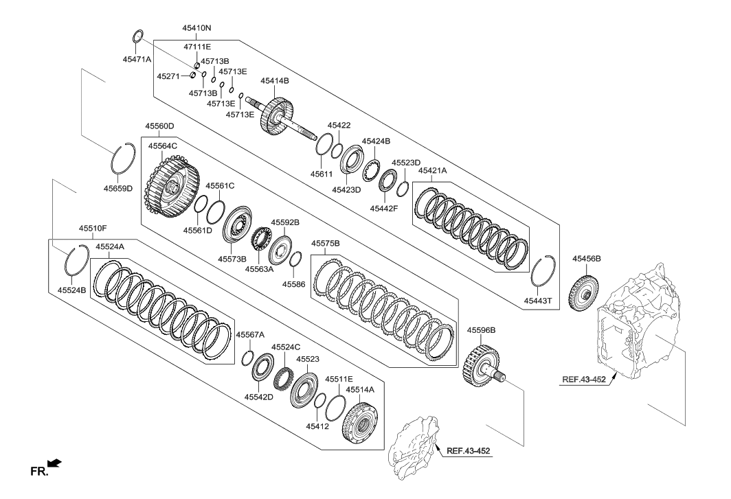 2016 Hyundai Sonata Hybrid Transaxle Clutch Auto