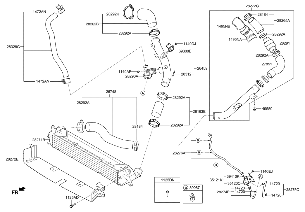 2019 Hyundai Elantra Korean made Turbocharger & Intercooler